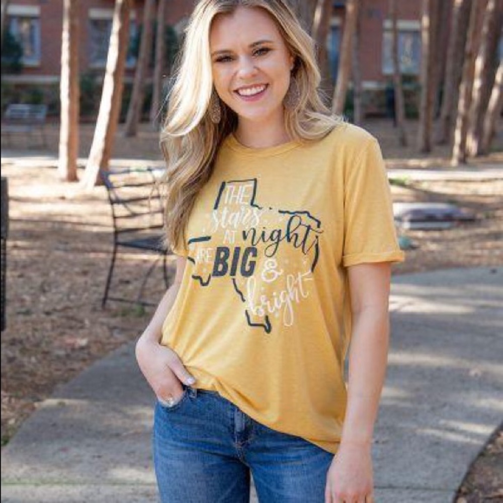 The Stars at Night Mustard Cuff Tee